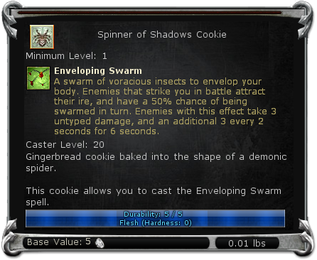 Spinner of Shadows Cookie item DDO