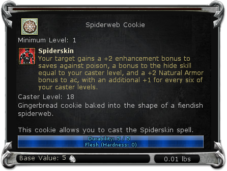 Spiderweb Cookie item DDO