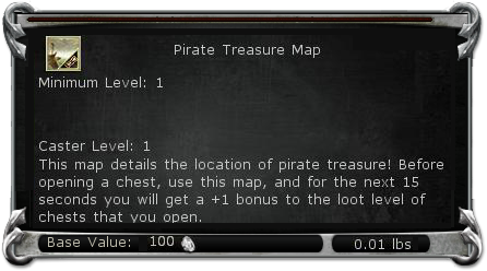 Pirate Treasure Map item DDO