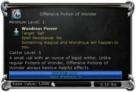 Offensive Potion of Wonder