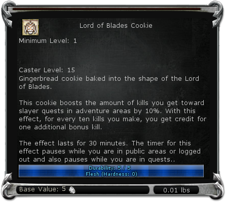 Lord of Blades Cookie item DDO