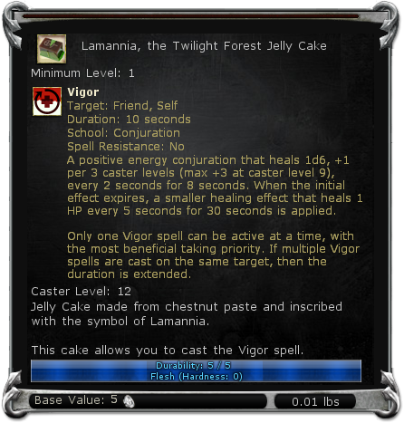 Lamannia, the Twilight Forest Jelly Cake item DDO