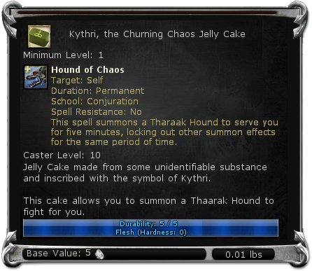 Kythri, the Churning Chaos Jelly Cake item DDO