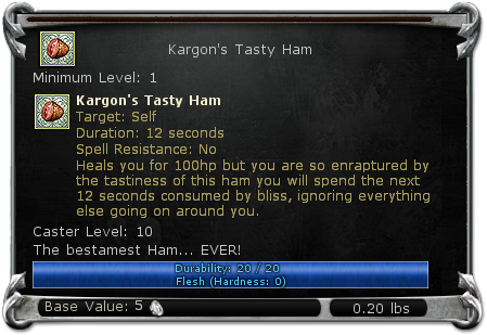 Kargon’s Tasty Ham item DDO