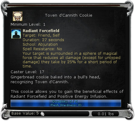 Toven d’Cannith Cookie item DDO