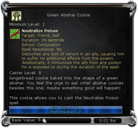Green Abishai Cookie item DDO