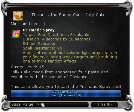 Thelanis, the Faerie Court Jelly Cake item DDO