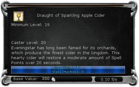 Draught of Sparkling Apple Cider item DDO