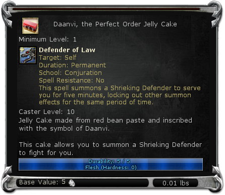 Daanvi, the Perfect Order Jelly Cake item DDO