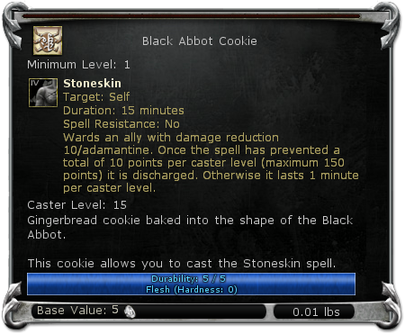 Black Abbot Cookie item DDO